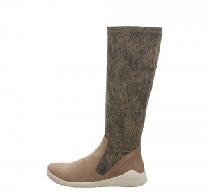 Think DUENE Kniehohe Stiefel Damen Grau | LGI238571