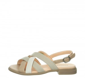 Think KAMAA Strap Sandalen Damen Schwarz | DRH107394