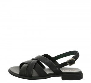 Think KAMAA Strap Sandalen Damen Schwarz | HCB459061