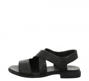 Think KAMAA Strap Sandalen Damen Schwarz | RIX946312