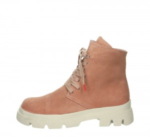 Think KANGAE Schnürstiefel Damen Rosa | AJT850197