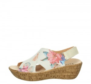 Think KATE Plateau Sandalen Damen Weiß | OHJ237065