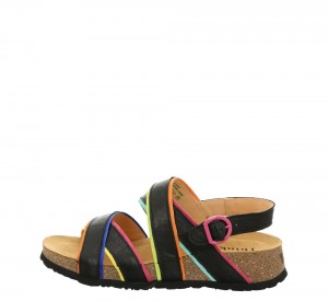 Think KOAK Strap Sandalen Damen Schwarz | QKO531920