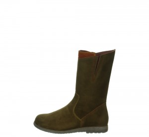 Think RENTO Kniehohe Stiefel Damen Olivgrün | SWV260184