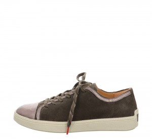 Think TURNA Niedrige Sneaker Damen Grau Braun | JKT728910